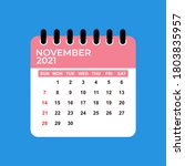 November 2021 Calendar....