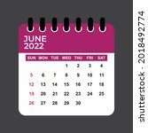June 2022 Calendar. June 2022...