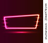 futuristic neon frame border.... | Shutterstock .eps vector #2066978144