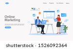 online marketing vector... | Shutterstock .eps vector #1526092364