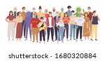 crowd of people wearing medical ... | Shutterstock .eps vector #1680320884