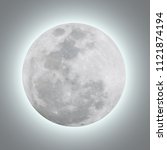 Detailed Of Realistic Full Moon....
