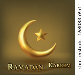 ramadan kareem with golden... | Shutterstock .eps vector #1680835951