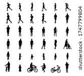 peoples exercise isolated on... | Shutterstock . vector #1747799804