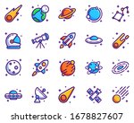 set of space icon vector... | Shutterstock .eps vector #1678827607