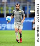 Small photo of MILAN, ITALY - August 21, 2021: Goran Pandev in action during the Serie A 2021-2022 INTER v GENOA at San Siro Stadium.