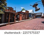 Small photo of Butte, MT, USA - Jun 30, 2022: At the World Museum of Mining tourists can explore a mine called the Orphan Girl, and a reconstructed a mining Boomtown called “Hell-Roarin’ Gulch.”