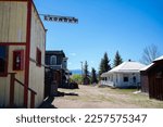 Small photo of Butte, MT, USA - Jun 30, 2022: At the World Museum of Mining tourists can explore a mine called the Orphan Girl, and a reconstructed a mining Boomtown called “Hell-Roarin’ Gulch.”