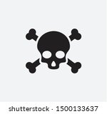 Pirate Skull Icon Vector Logo...