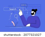 character searching information ... | Shutterstock .eps vector #2077321027