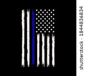 thin blue line american flag... | Shutterstock .eps vector #1844836834