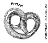 salty pretzel isolated on a... | Shutterstock .eps vector #2168580151