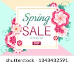 spring sale background | Shutterstock .eps vector #1343432591