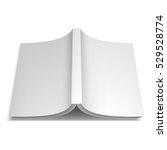 opened white book template | Shutterstock .eps vector #529528774