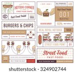 vector fast food badges and... | Shutterstock .eps vector #324902744