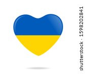 glossy love ukraine symbol... | Shutterstock .eps vector #1598202841