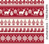 nordic pattern illustration | Shutterstock .eps vector #748196494
