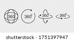 360 degrees line icon. rotation ... | Shutterstock .eps vector #1751397947