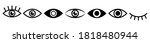 eyes icons set. vision signs... | Shutterstock .eps vector #1818480944