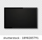 realistic tv screen. tv  lcd ... | Shutterstock .eps vector #1898285791