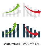 graph or diagram with arrow... | Shutterstock .eps vector #1906744171
