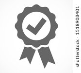 approved icon. medal  award... | Shutterstock .eps vector #1518903401