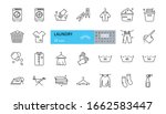 laundry icon. vector set of 25... | Shutterstock .eps vector #1662583447