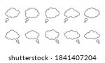 speech cloud bubble set.... | Shutterstock .eps vector #1841407204