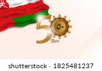 oman independence day. the 50th ... | Shutterstock .eps vector #1825481237
