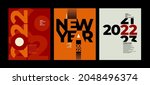 2022 colorful set of happy new... | Shutterstock .eps vector #2048496374