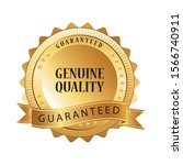 genuine quality award golden... | Shutterstock .eps vector #1566740911