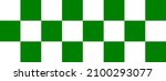 Checkerboard Banner. Green And...
