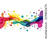 colored splashes in abstract... | Shutterstock .eps vector #329802674