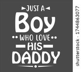 boy who love hid father  father ... | Shutterstock .eps vector #1744863077