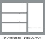 set of blank ticket mockup... | Shutterstock .eps vector #1488007904