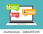 user reviews flat icon or... | Shutterstock .eps vector #1682655154