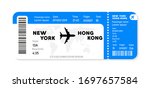 realistic airline ticket design ... | Shutterstock .eps vector #1697657584