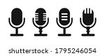 microphone vector icon on white ... | Shutterstock .eps vector #1795246054