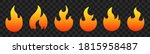 fire icons. flame set vector... | Shutterstock .eps vector #1815958487