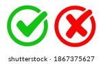 set check mark and cross.... | Shutterstock .eps vector #1867375627