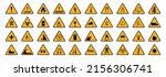 set of triangle yellow warning... | Shutterstock .eps vector #2156306741