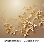 Abstract  Golden Snowflakes