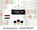 3 color title design frame set | Shutterstock .eps vector #1963190197