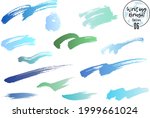 set of waves  brushes  bristles ... | Shutterstock .eps vector #1999661024