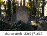 Old cemetery with many...