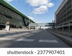 Small photo of BALICE, POLAND - SEPTEMBER 15, 2023: John Paul II Krakow Balice International Airport, near Cracow. Krakow passenger terminal and multi-storey car parking lot P1.