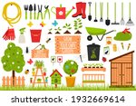 a large collection of garden... | Shutterstock .eps vector #1932669614