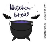 a cauldron of boiling witch's... | Shutterstock .eps vector #2050545794