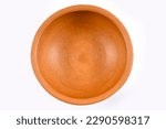 Small photo of Round clay pot top view stock images. Rice Gruel Serving Clay Pot, Earthen Bowl,Kanji or Porridge, Manchatti, Natureloc.