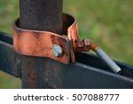 Closeup Of A Rusty Clamp And...